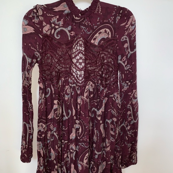 Wine Colored Free People dress - Picture 5 of 6